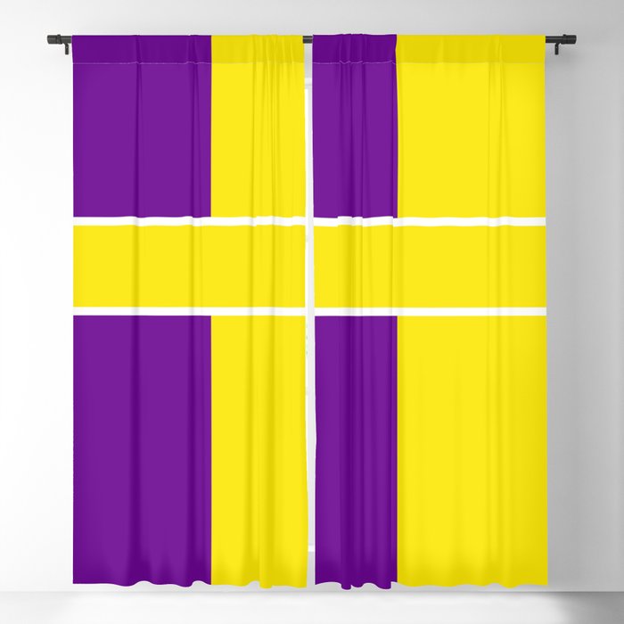 TEAM COLOR 6....Yellow,purple Blackout Curtain