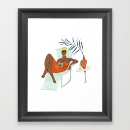 summer cocktail Framed Art Print