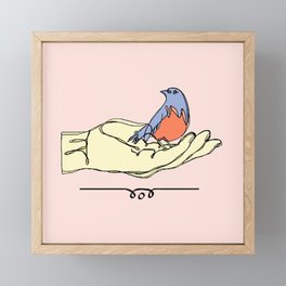 Fainting Robin Framed Mini Art Print