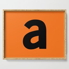 letter A (Black & Orange) Serving Tray