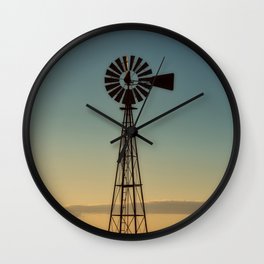 Sunset Windmill Wall Clock