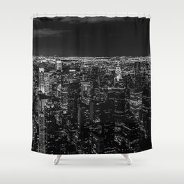 Manhattan. Black and white Shower Curtain