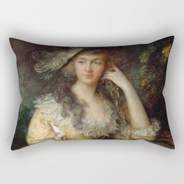 Frances Susanna, Lady de Dunstanville, 1786 by Thomas Gainsborough Rectangular Pillow