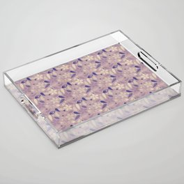 LOVELY FLORAL PATTERN Acrylic Tray