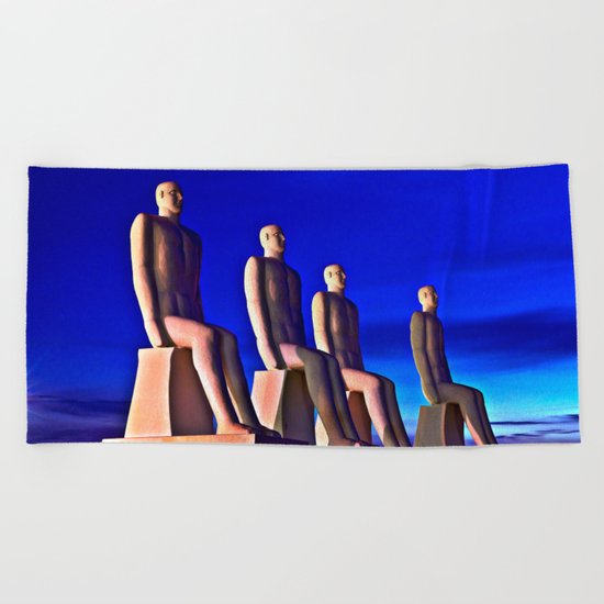 MAN AT SEA Beach Towel