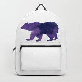 Some Bear Out There, Galaxy Bear Backpack | Animalsilhouette, Bigbear, Nebulabear, Zooanimal, Outerspace, Galaxywatercolor, Galaxybear, Purplebear, Stars, Bearsilhouette 