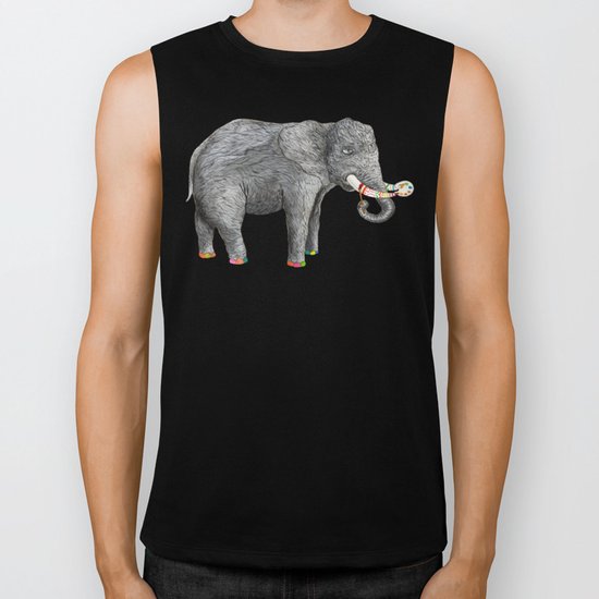 Artist Elephant Biker Tank