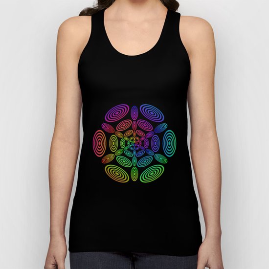 Rainbow ellipse fun Unisex Tank Top