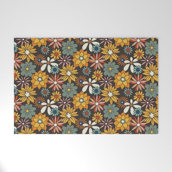 Flower Power Flowers Welcome Mat