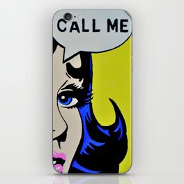 Pop Art "Call Me" iPhone Skin