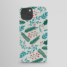 Christmas Mistletoe Colorful Pattern iPhone Case
