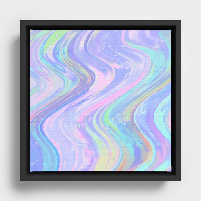 Fantasy Iridescent Abstract  Framed Canvas