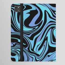 Black and blue swirl iPad Folio Case
