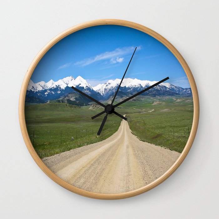 Old Country Road Wall Clock