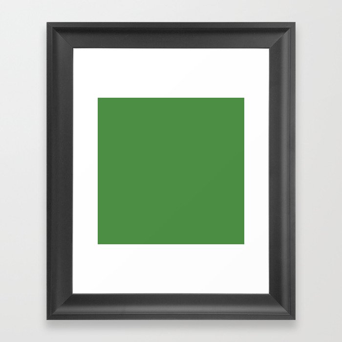 Bright Green Color Framed Art Print