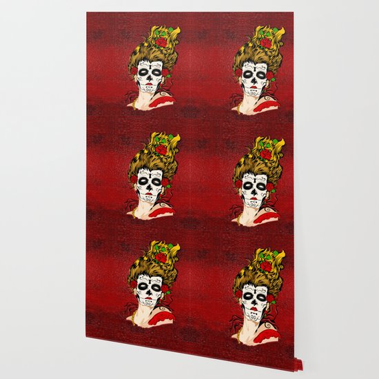 The Dead Skull Face Painting Wallpaper By Digitalizedteam Society6