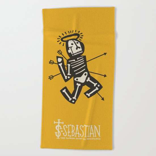 St. Sebastian - Patron Saint of Resistance Beach Towel