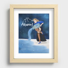 Aquarius Girl Recessed Framed Print