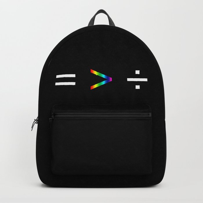 Equality is Greater Than Division Backpack