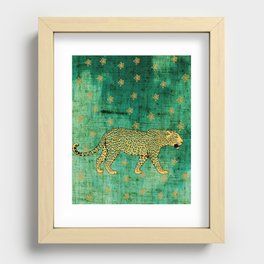 Golden Leopard Recessed Framed Print