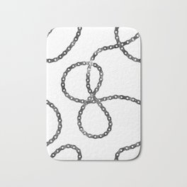 bicycle chain repeat pattern Bath Mat