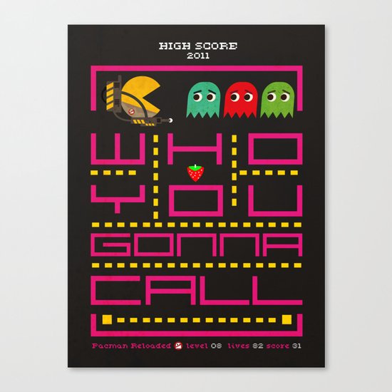pacman ghostbuster Canvas Print