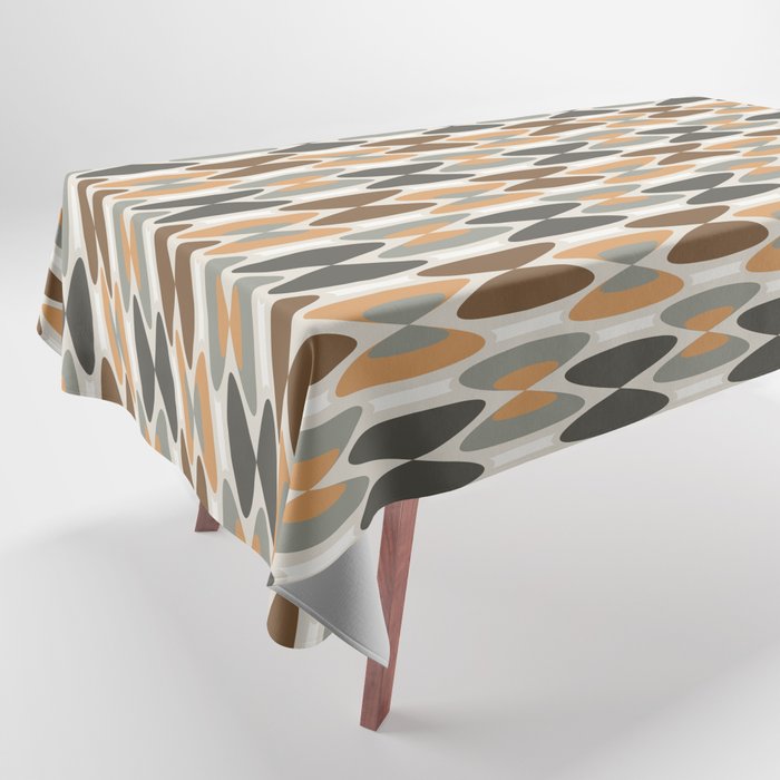 Mid Century Modern Retro Abstract Butterflies Tablecloth by 19Monkeys