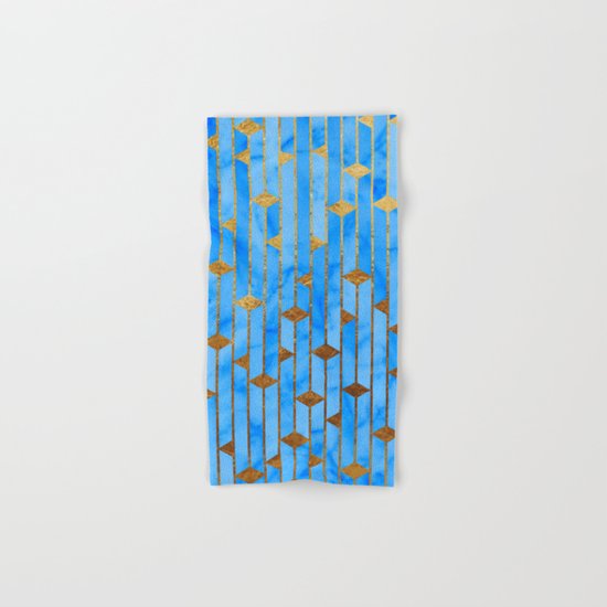 Blue Marble Skyscrapers Hand & Bath Towel