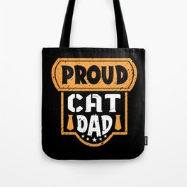 Proud Cat Dad Father's Day Tote Bag