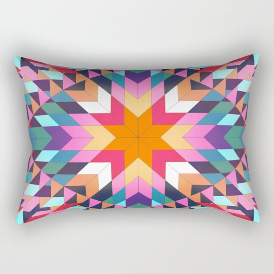 Triangles 2 abstract tribal pattern Rectangular Pillow