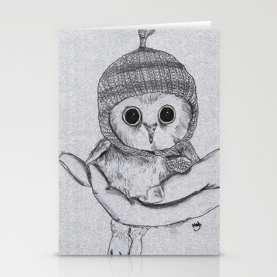 Bobble Hat Owl Stationery Cards