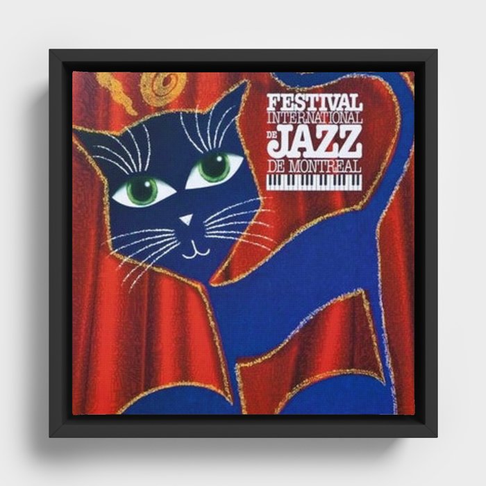 1995 Montreal Jazz Festival Cool Cats Poster Gig Advertisement Framed Canvas