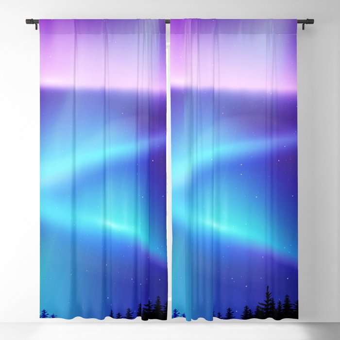Aurora Synthwave #12 Blackout Curtain