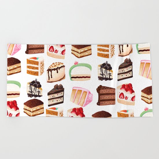 Yummy Cakes Beach Towel