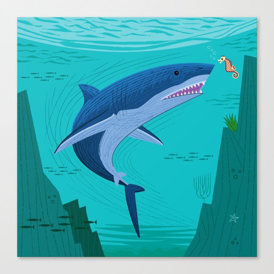 The Shark and The Seahorse Canvas Print