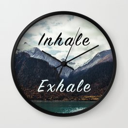 Inhale Exhale Wall Clock
