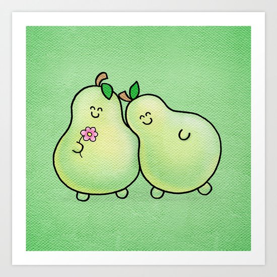 Pear Pair Art Print