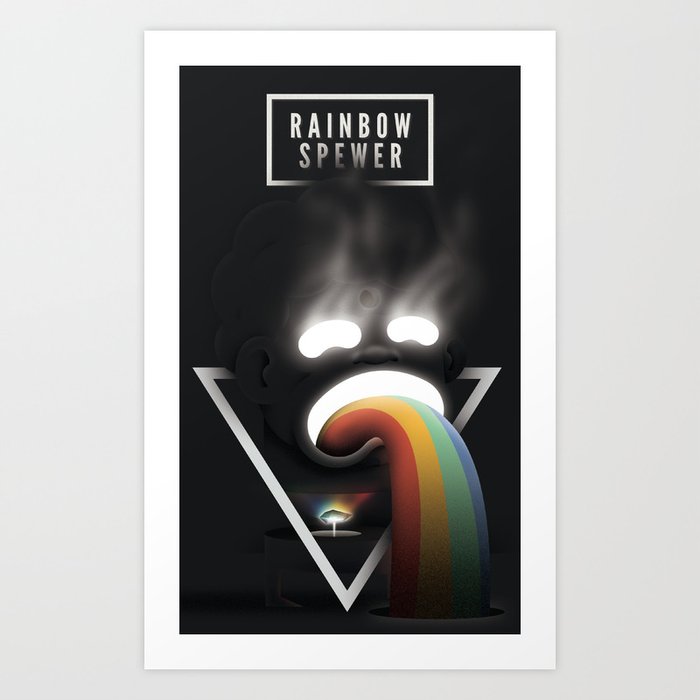 Rainbow Spewer Art Print