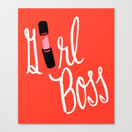 Girl Boss REd Canvas Print