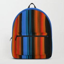 Blue And Orange Stripe Art - Purpose Backpack