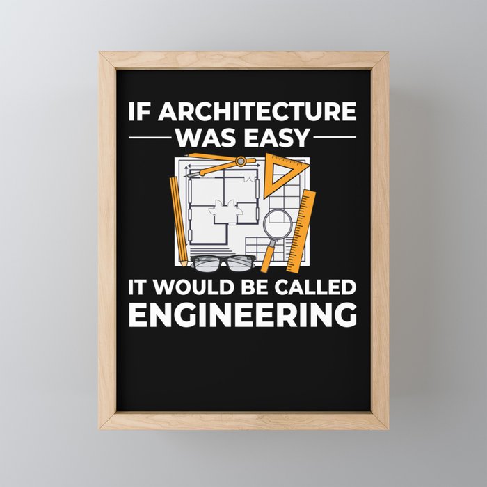 Architecture Designer Engineering House Architect Framed Mini Art Print