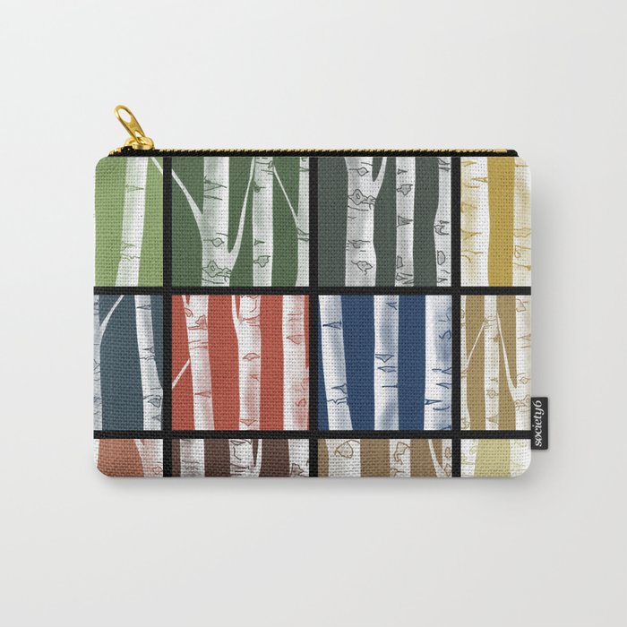 Birches in Windows//Botanical Colors Carry-All Pouch