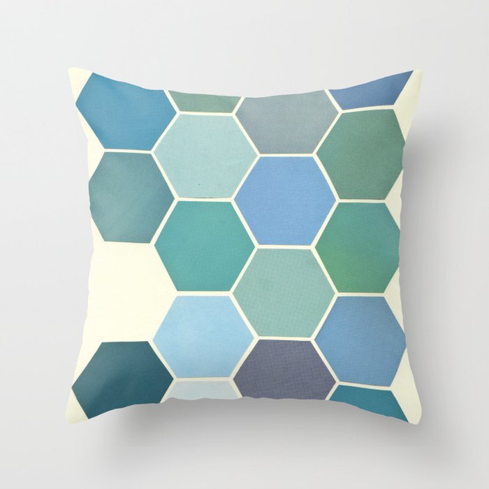 Shades of Blue Throw Pillow