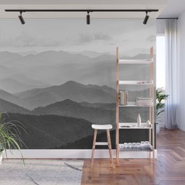 Forest Fade - Black and White Landscape Nature Photography Wall Mural