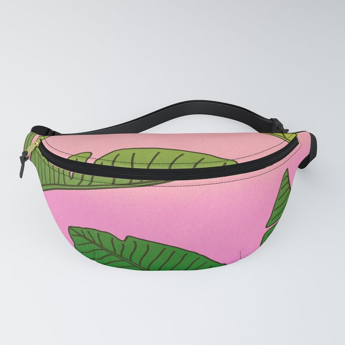 Banana Leaves Palm tree Summer Tropical Pattern Fanny Pack