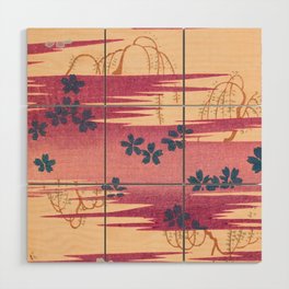 Spring Trees Vintage Japanese Landscape Print Wood Wall Art
