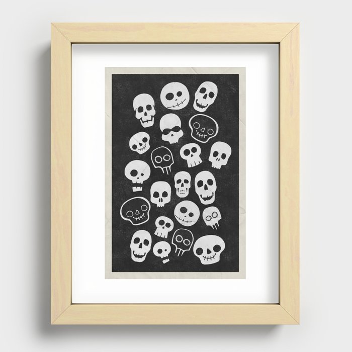A Lot Of Skulls Recessed Framed Print