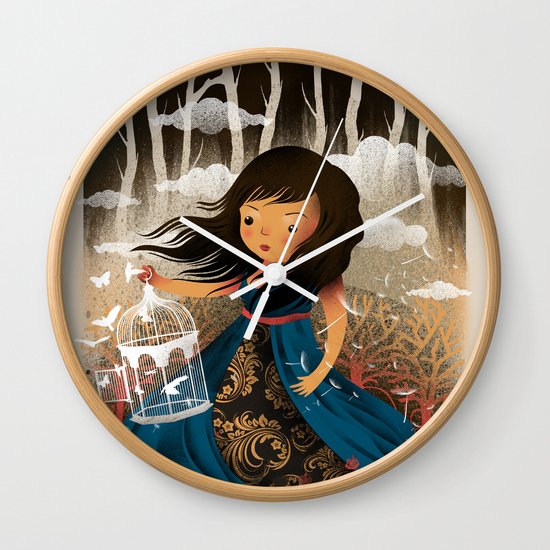There Once Was A Girl In A Whimsical Land Wall Clock