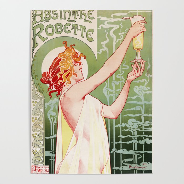 Art Nouveau Absinthe Robette ad Poster