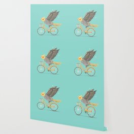 Cockatiel on a Bicycle Wallpaper